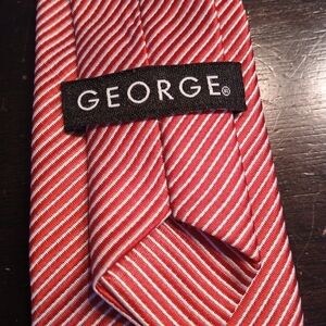 George Red Striped Men's Tie